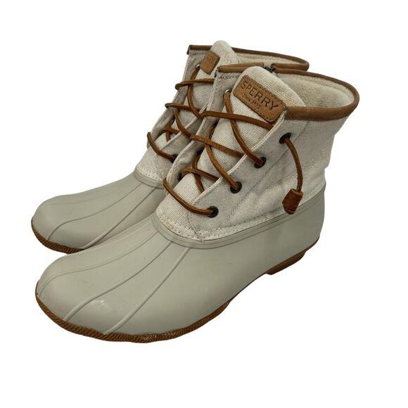 Sperry's Saltwater Sparkle Textile Waterproof Duck Boots - Picture 4 of 11